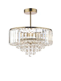 Laura Ashley Vienna Crystal semi flush ceiling light, UK version