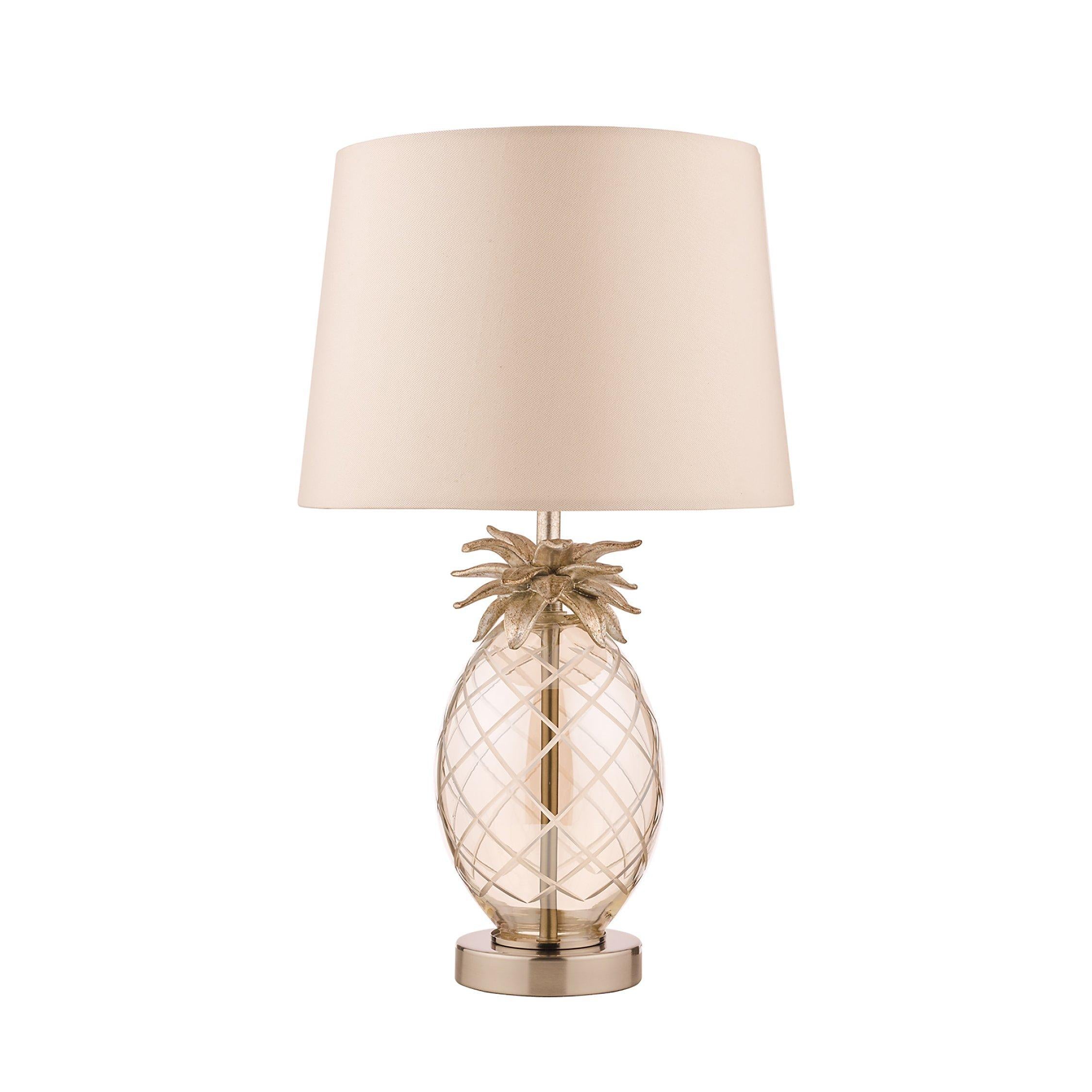 Laura Ashley pineapple glass table lamp petite champagne, imported from the UK