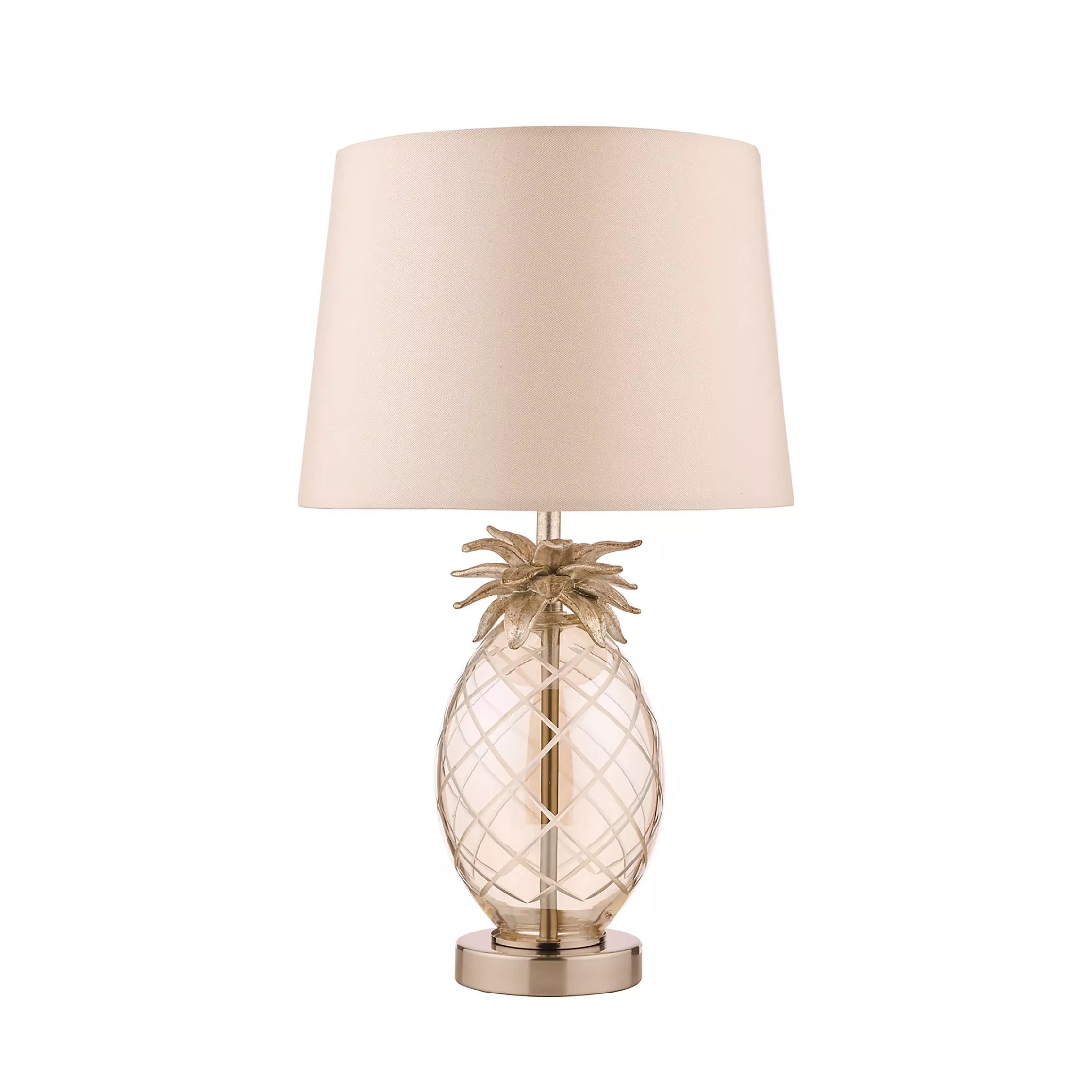 Laura Ashley pineapple glass table lamp petite champagne, imported from the UK