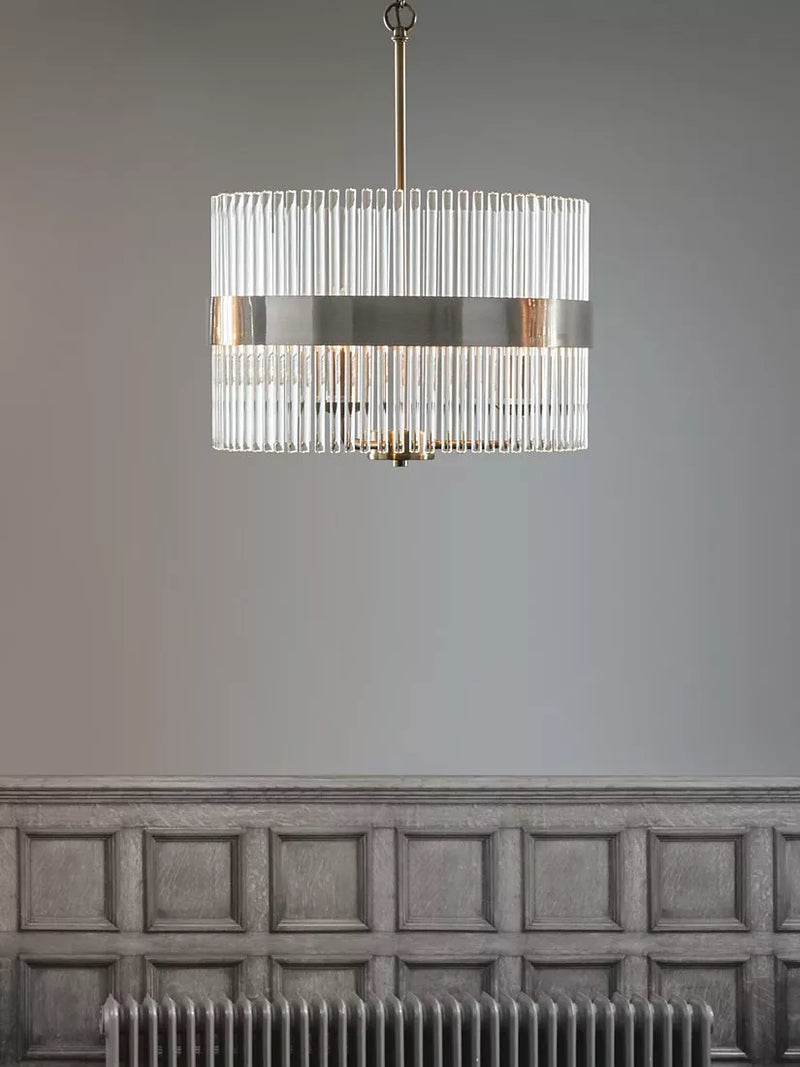 Laura Ashley Alexa ceiling light clear polished nickel (British brand)
