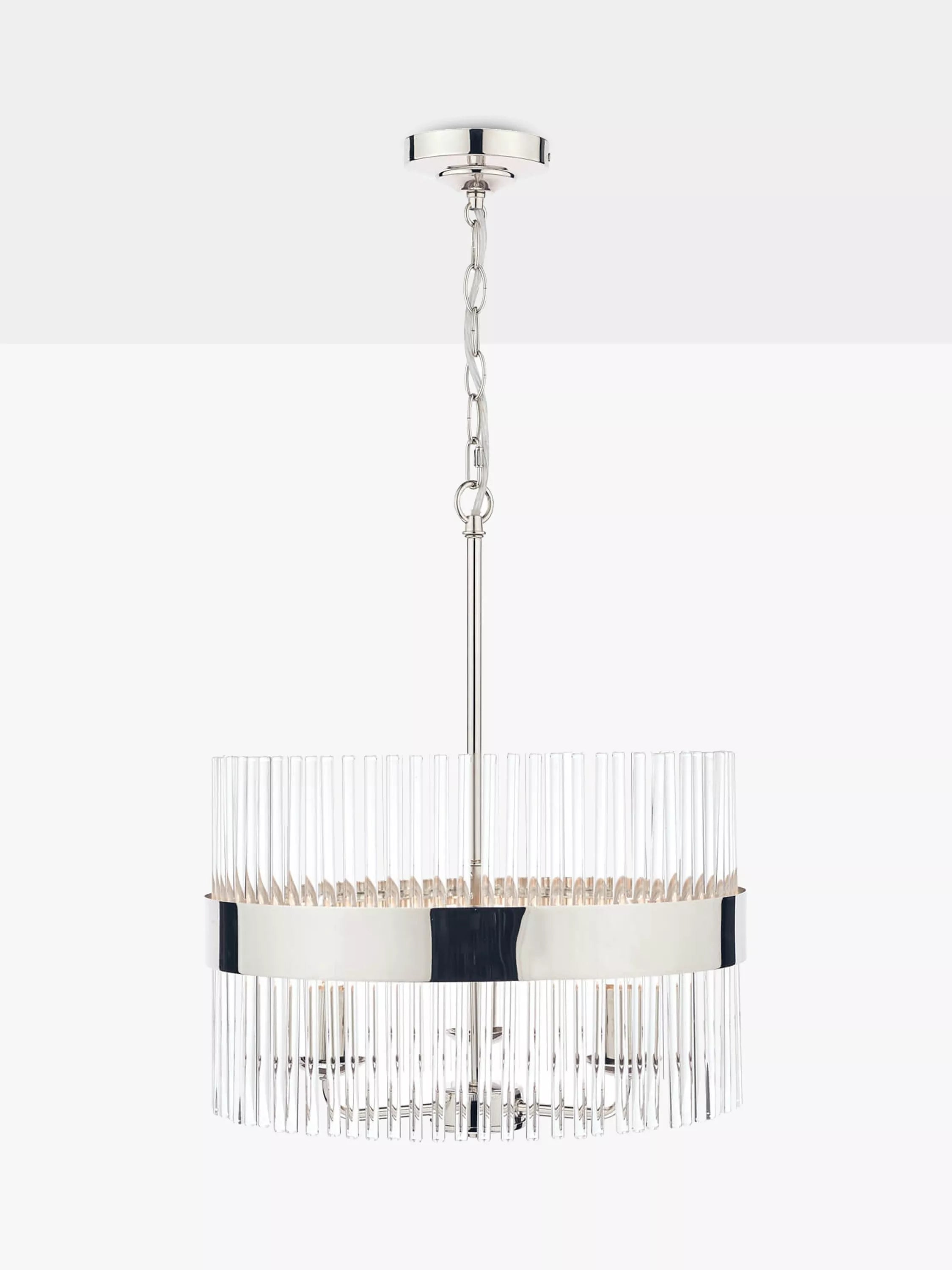 Laura Ashley Alexa ceiling light clear polished nickel (British brand)