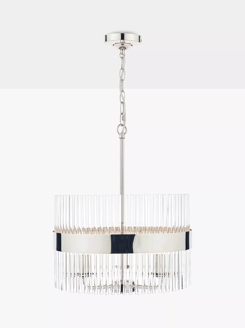 Laura Ashley Alexa ceiling light clear polished nickel (British brand)