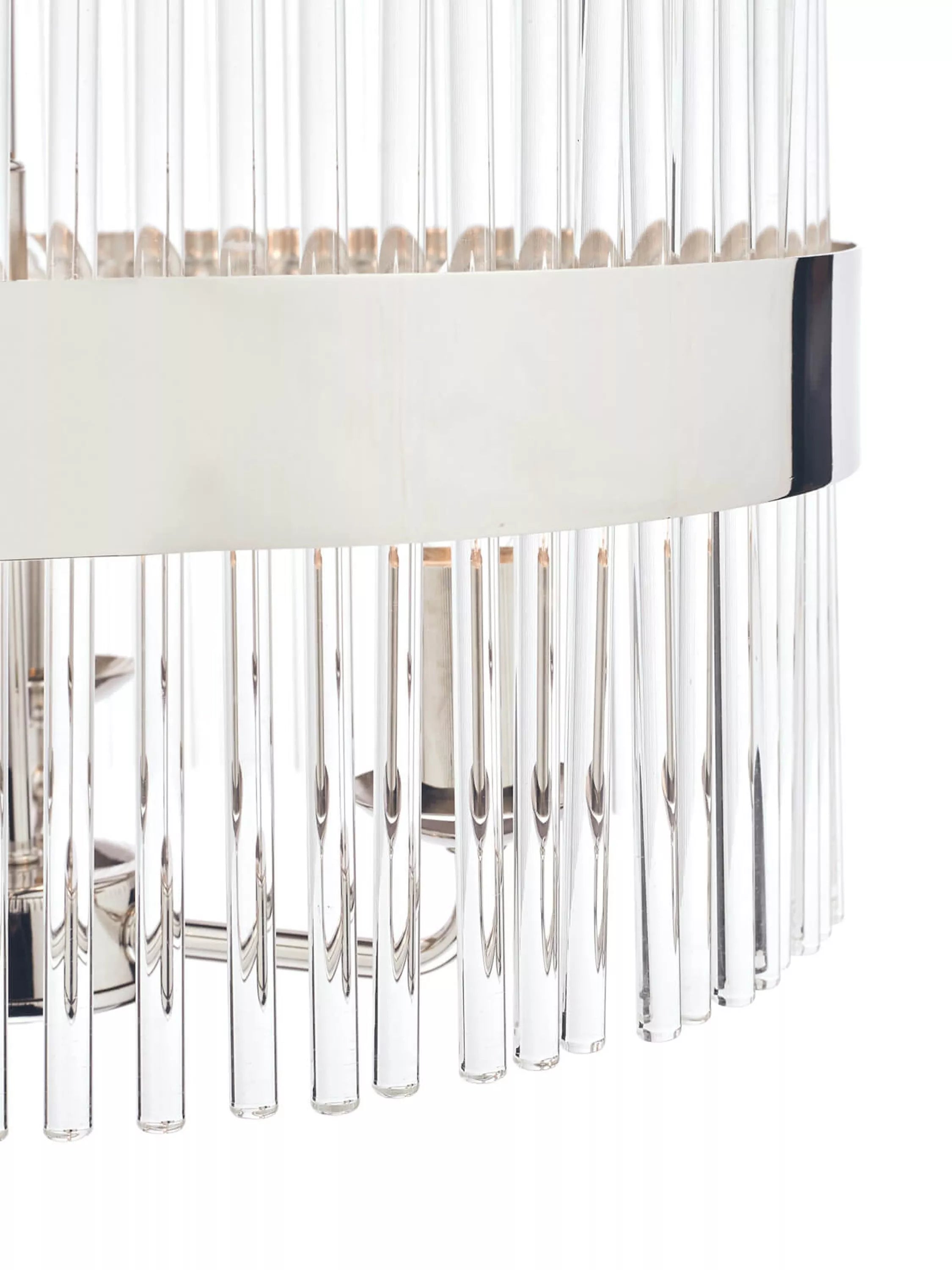 Laura Ashley Alexa ceiling light clear polished nickel (British brand)