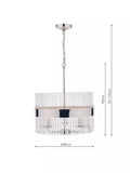 Laura Ashley Alexa ceiling light clear polished nickel (British brand)