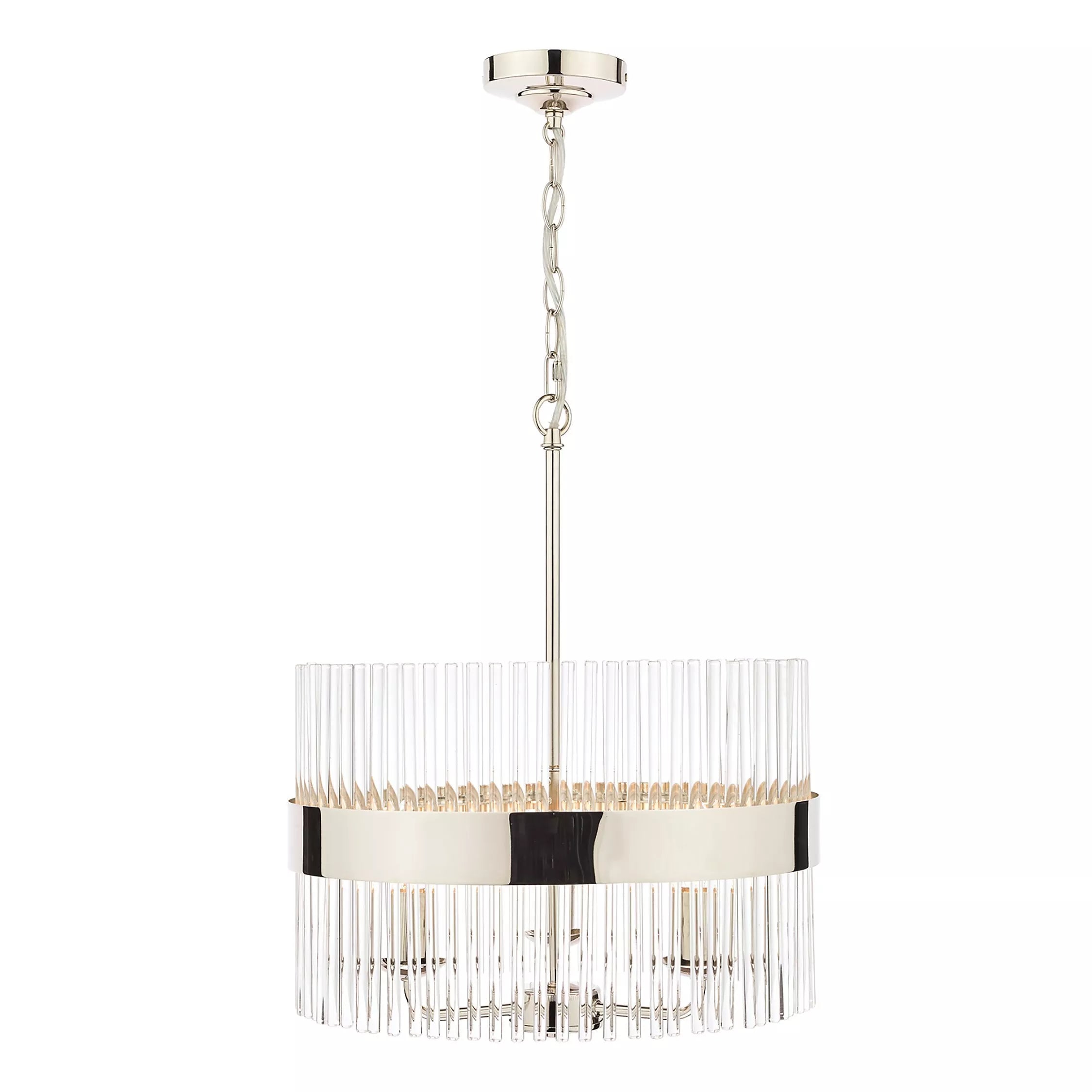 Laura Ashley Alexa ceiling light clear polished nickel (British brand)