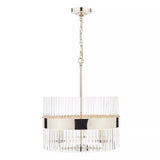 Laura Ashley Alexa ceiling light clear polished nickel (British brand)