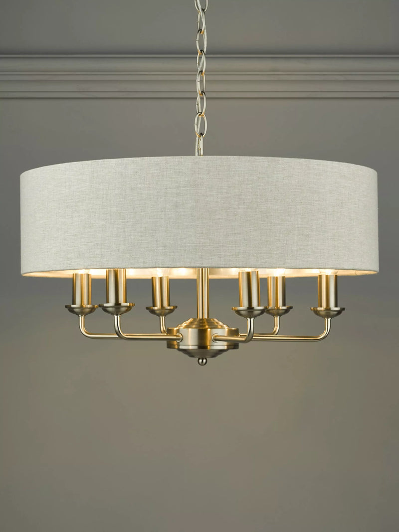 Laura Ashley Sorrento 6 Arm Ceiling Light Polished
