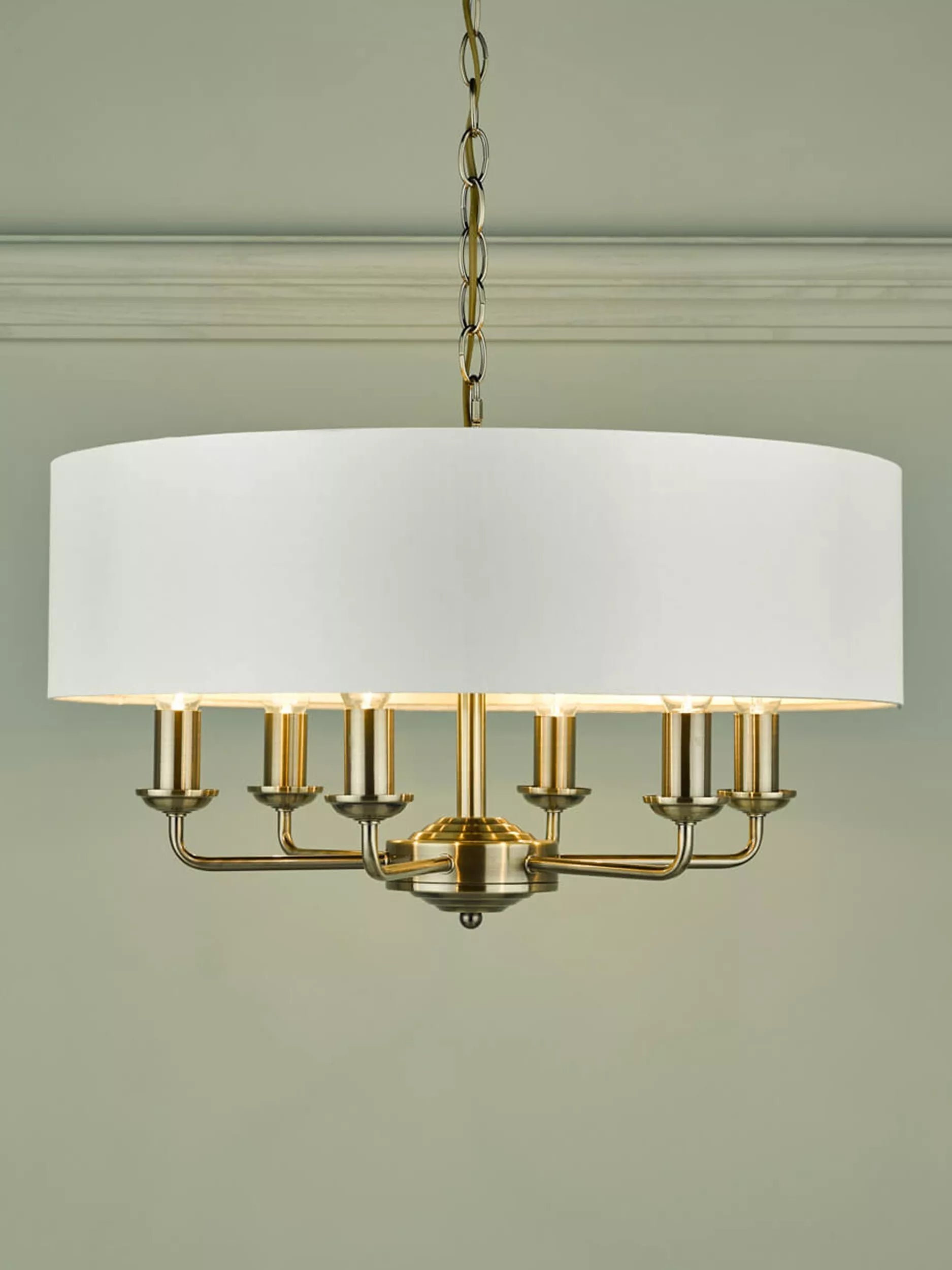 Laura Ashley Sorrento 6 Arm Ceiling Light Polished