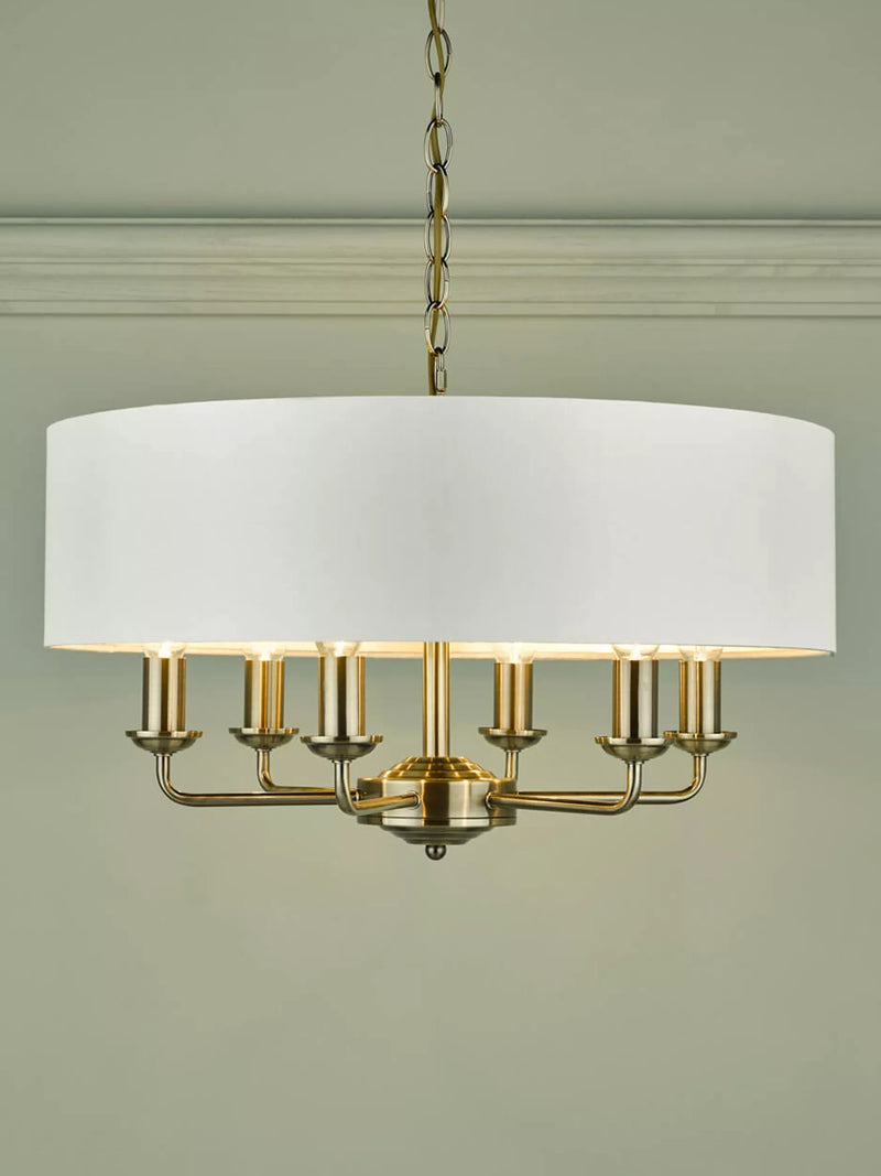 Laura Ashley Sorrento 6 Arm Ceiling Light Polished