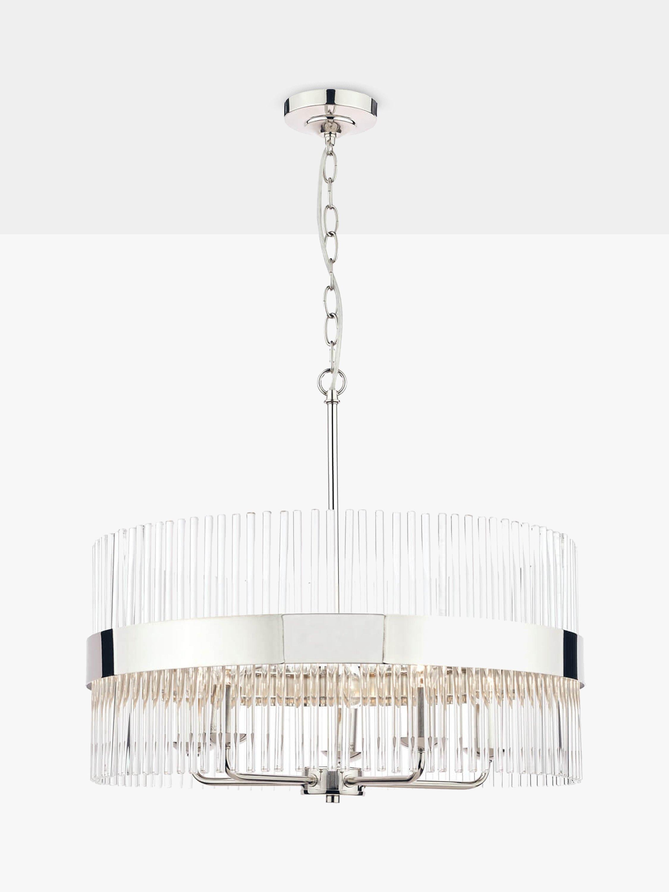 Laura Ashley ceiling light clear polished nickel, UK version