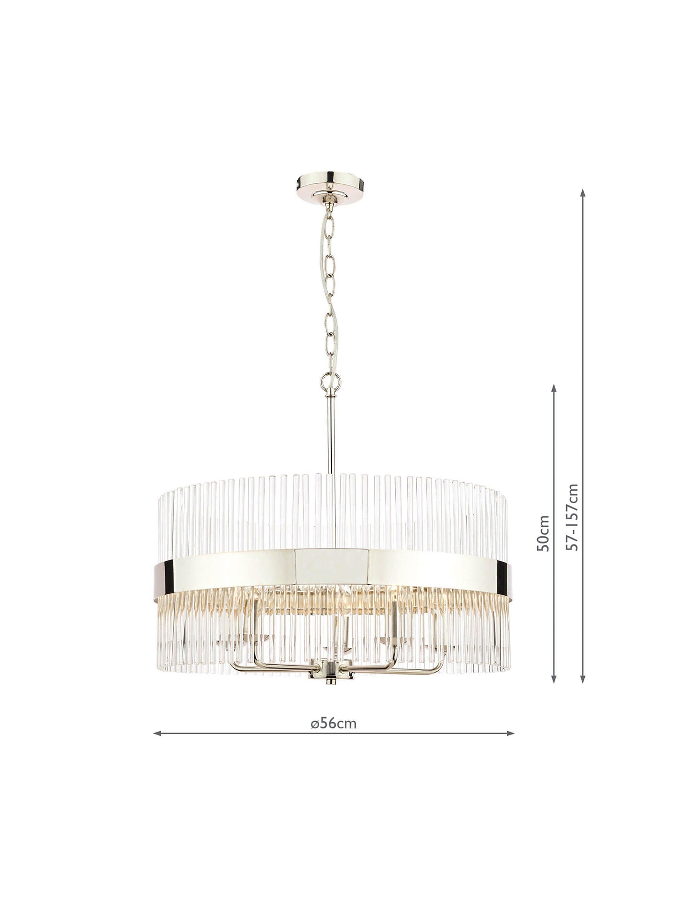 Laura Ashley ceiling light clear polished nickel, UK version