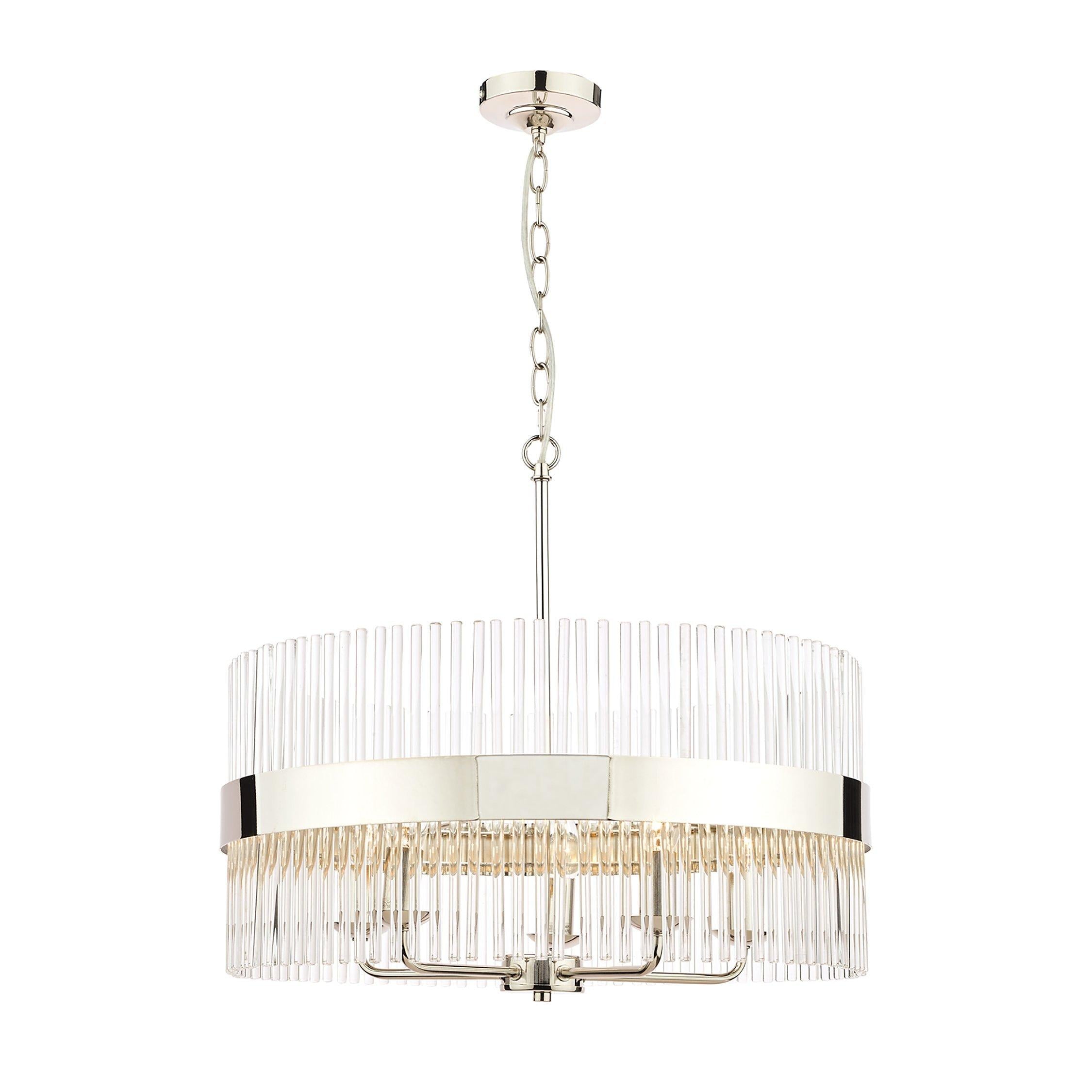 Laura Ashley ceiling light clear polished nickel, UK version