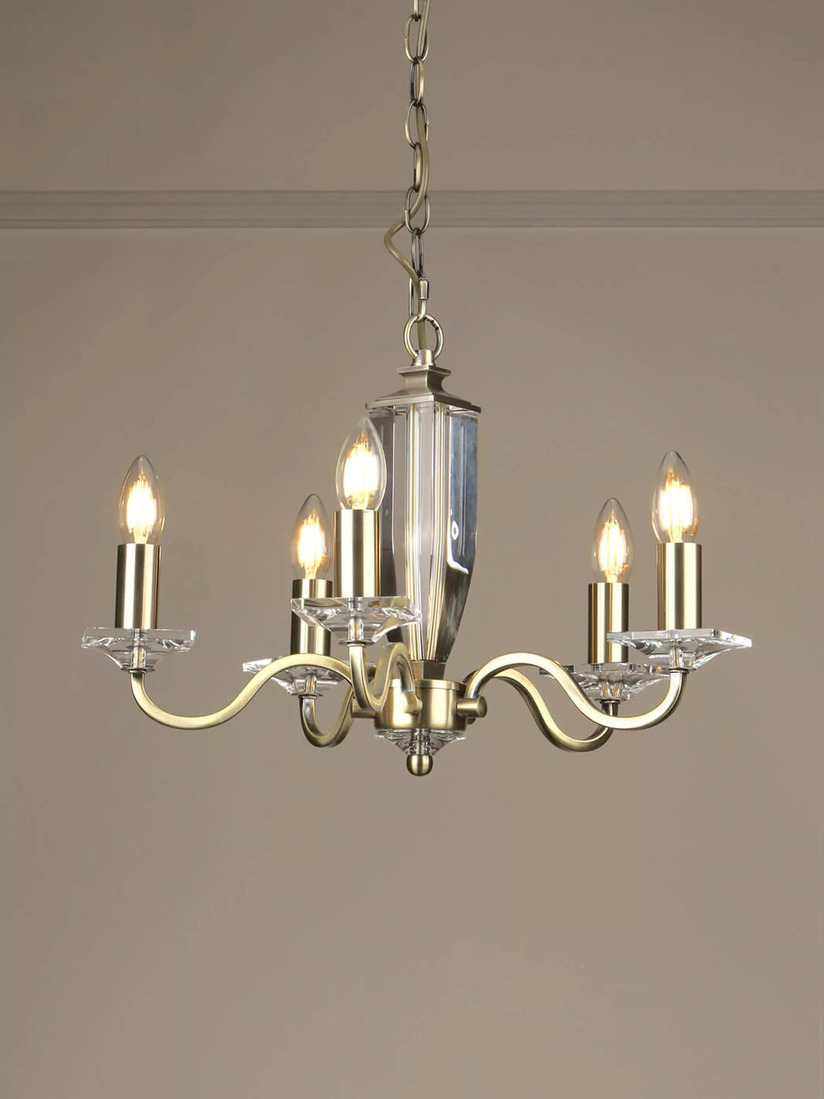Laura Ashley 5-light chandelier antique finish - British product