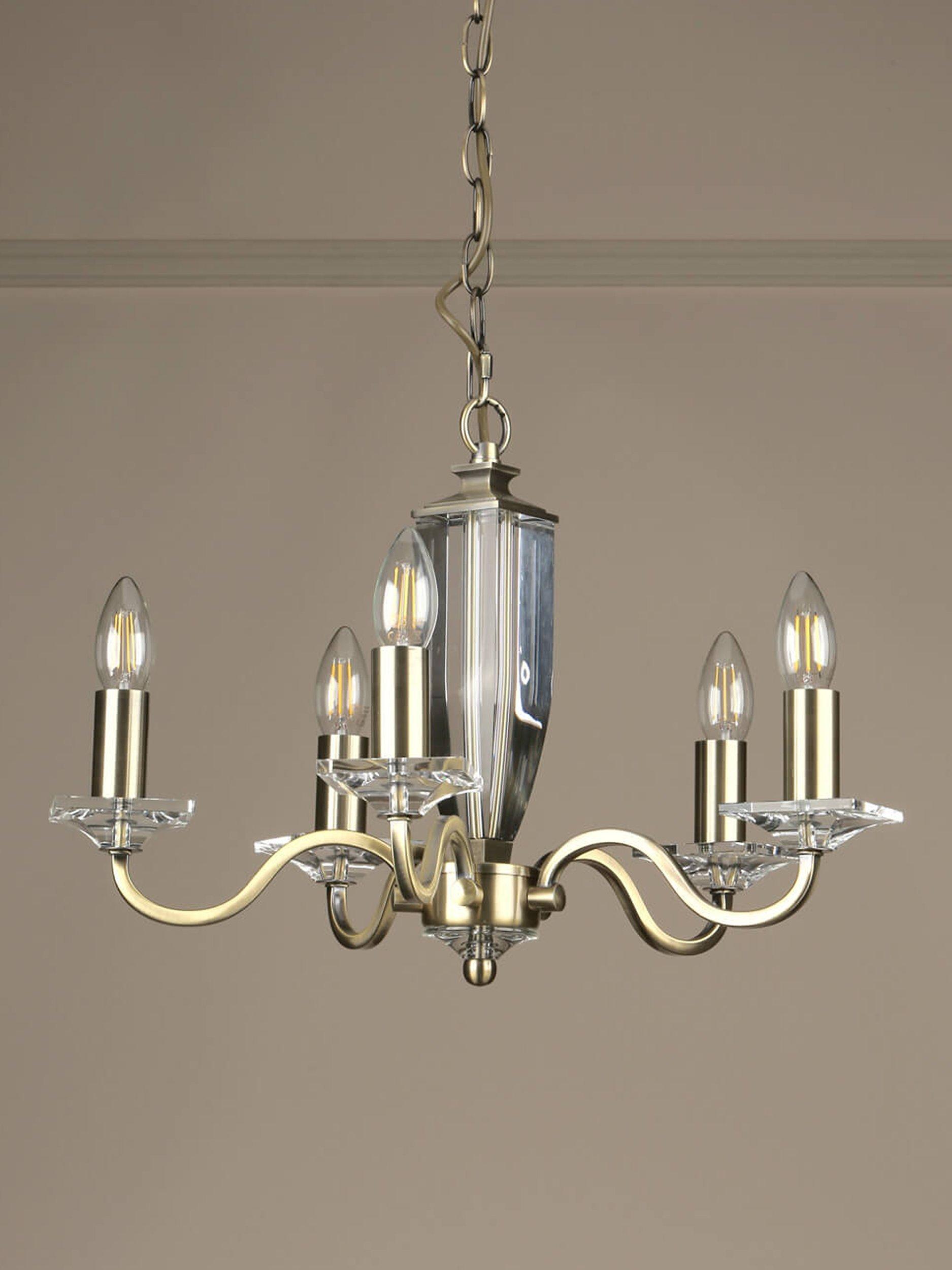 Laura Ashley 5-light chandelier antique finish - British product