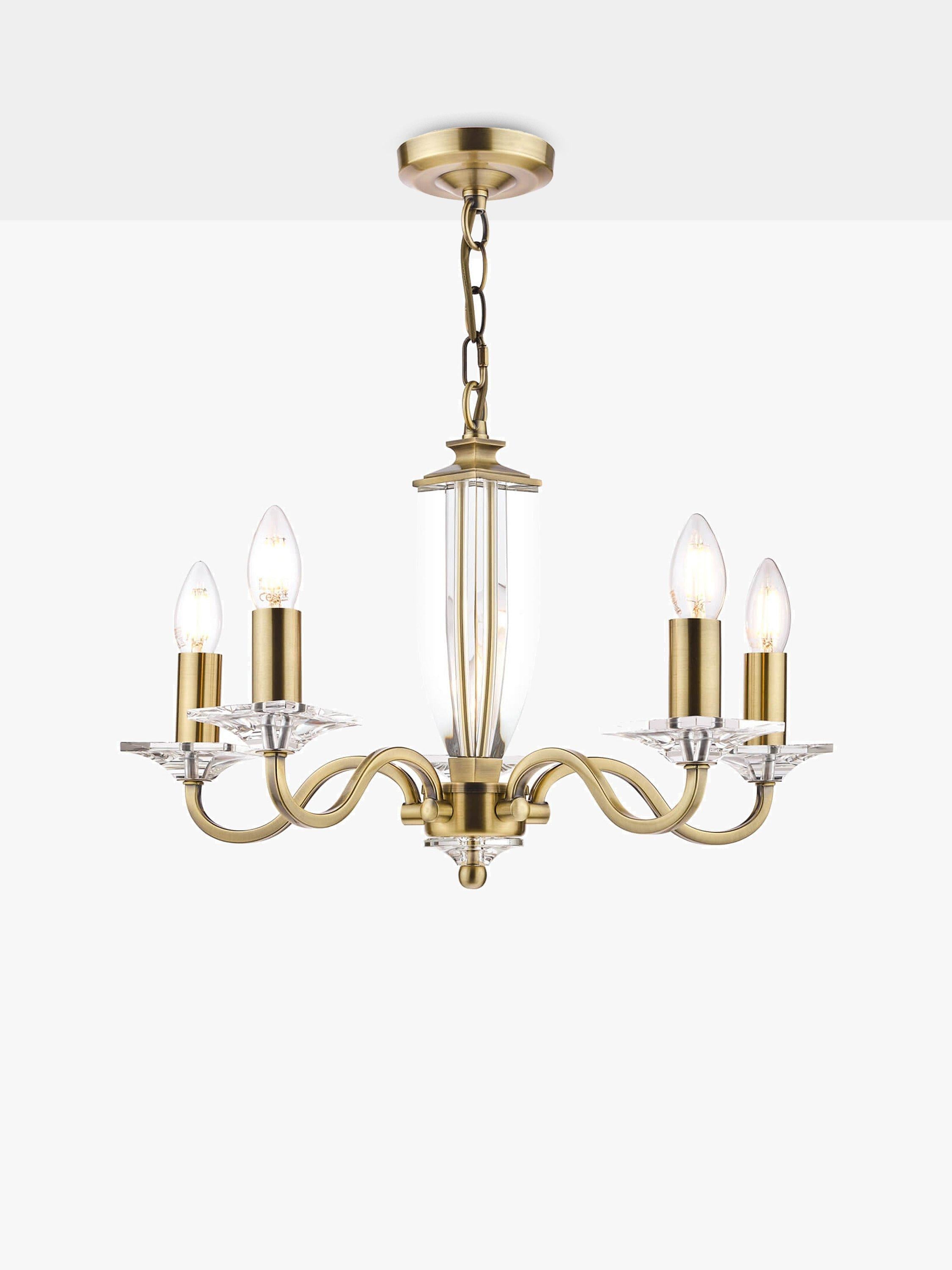 Laura Ashley 5-light chandelier antique finish - British product