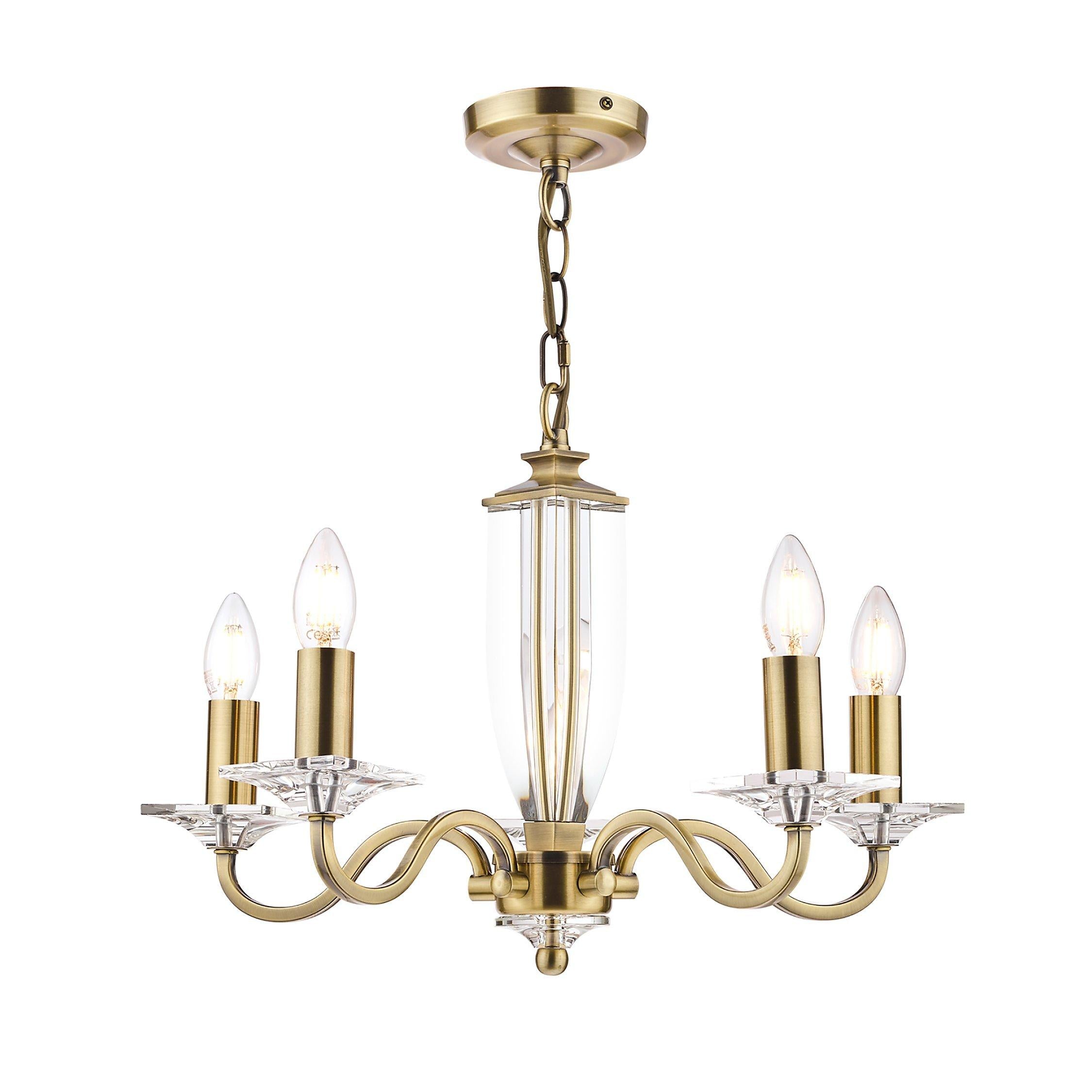 Laura Ashley 5-light chandelier antique finish - British product