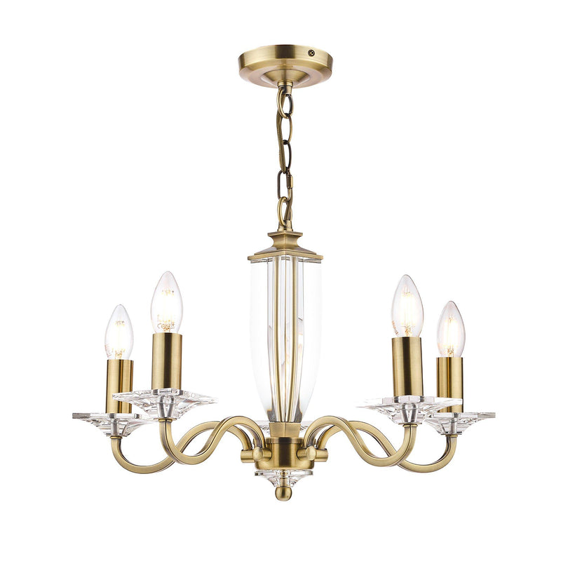 Laura Ashley 5-light chandelier antique finish - British product