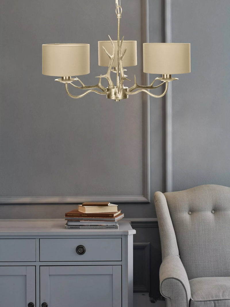 Laura Ashley chandelier 3-arm champagne ceiling light (British brand)