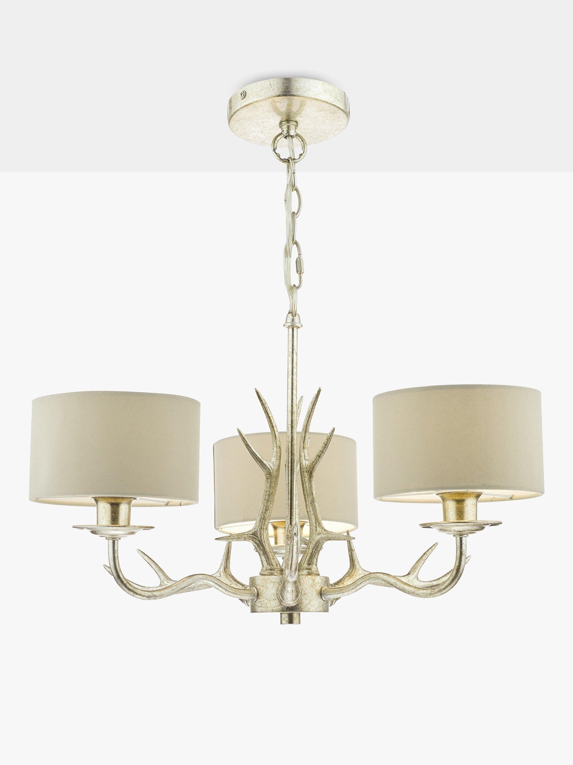 Laura Ashley chandelier 3-arm champagne ceiling light (British brand)