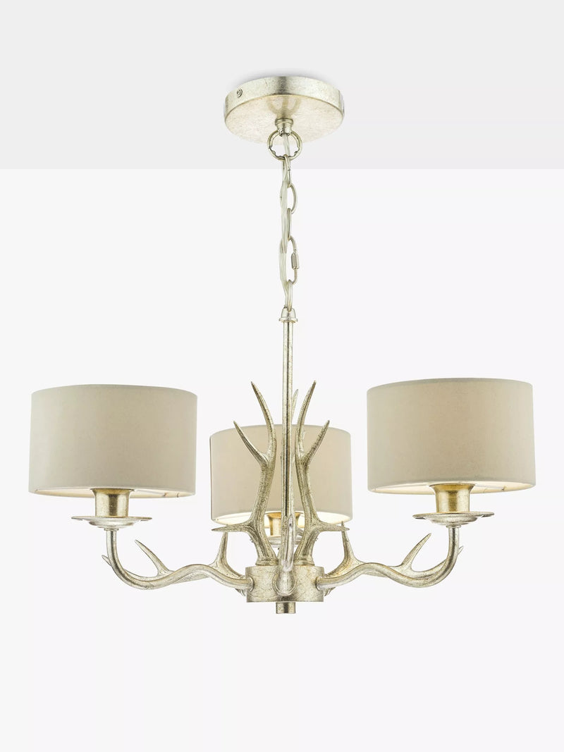Laura Ashley chandelier 3-arm champagne ceiling light (British brand)