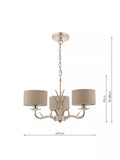Laura Ashley chandelier 3-arm champagne ceiling light (British brand)