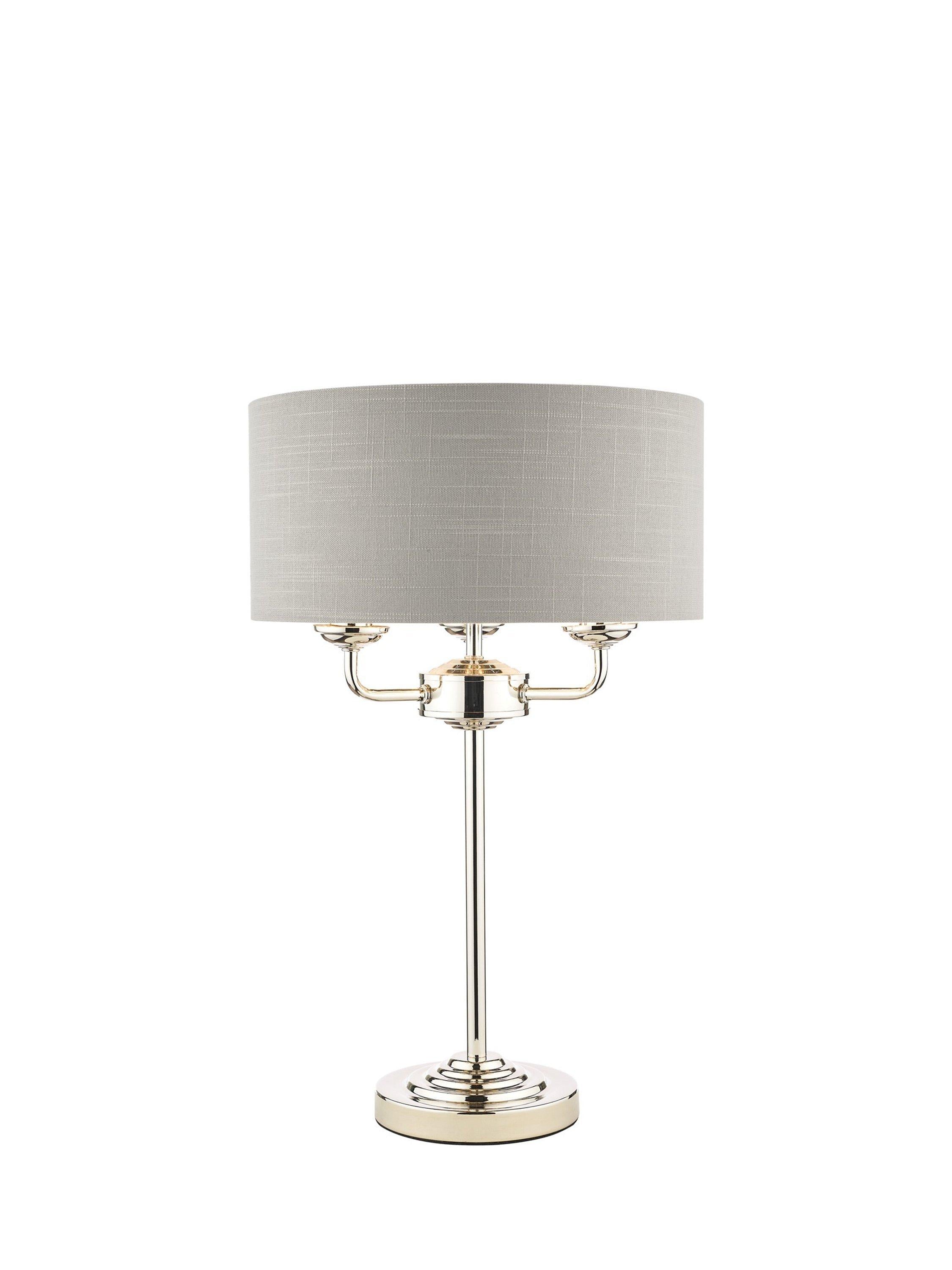Laura Ashley Sorrento 3 arm table lamp with linen shade (British brand)