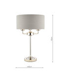 Laura Ashley Sorrento 3 arm table lamp with linen shade (British brand)