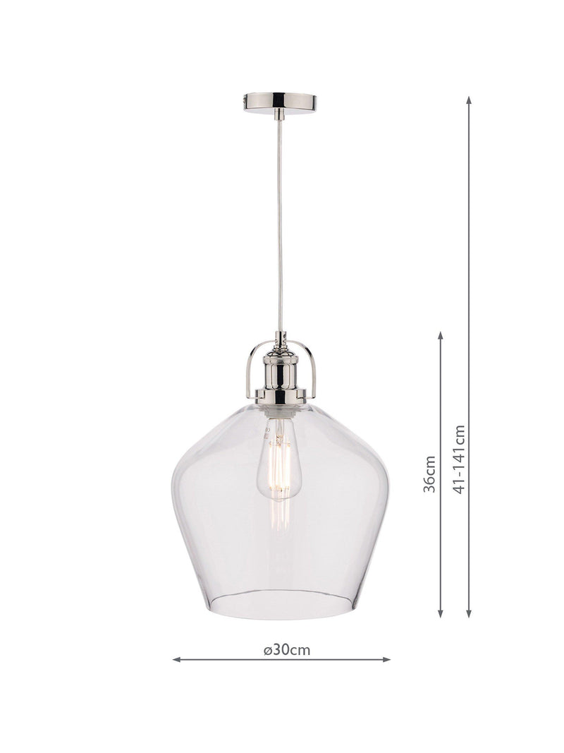Laura Ashley Rye glass pendant ceiling light - British product