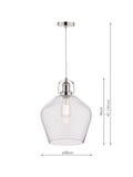 Laura Ashley Rye glass pendant ceiling light - British product