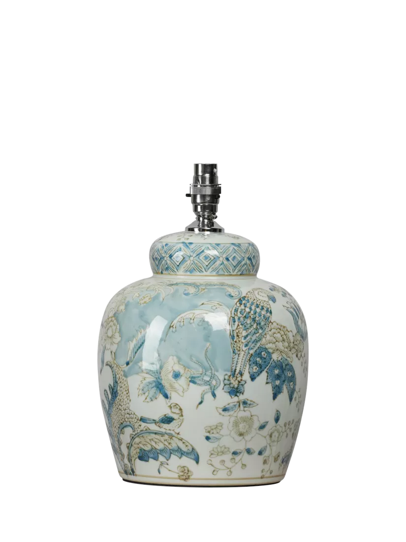 Laura Ashley Elizabeth ceramic table lamp with silk shade (British brand)