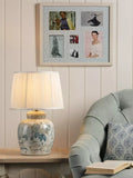 Laura Ashley Elizabeth ceramic table lamp with silk shade (British brand)