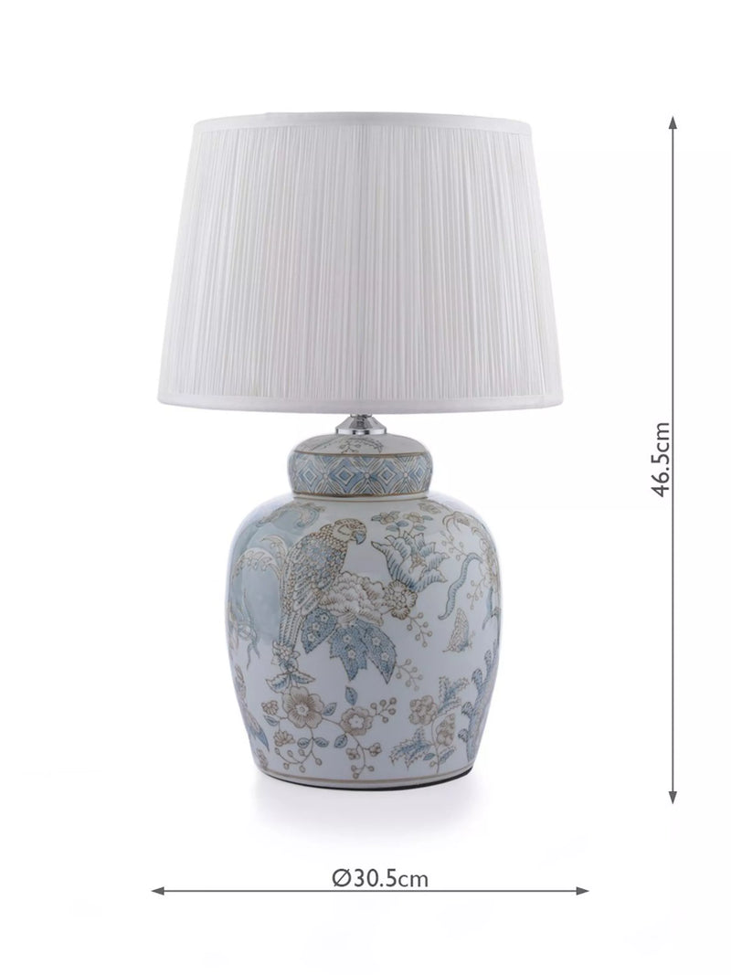 Laura Ashley Elizabeth ceramic table lamp with silk shade (British brand)