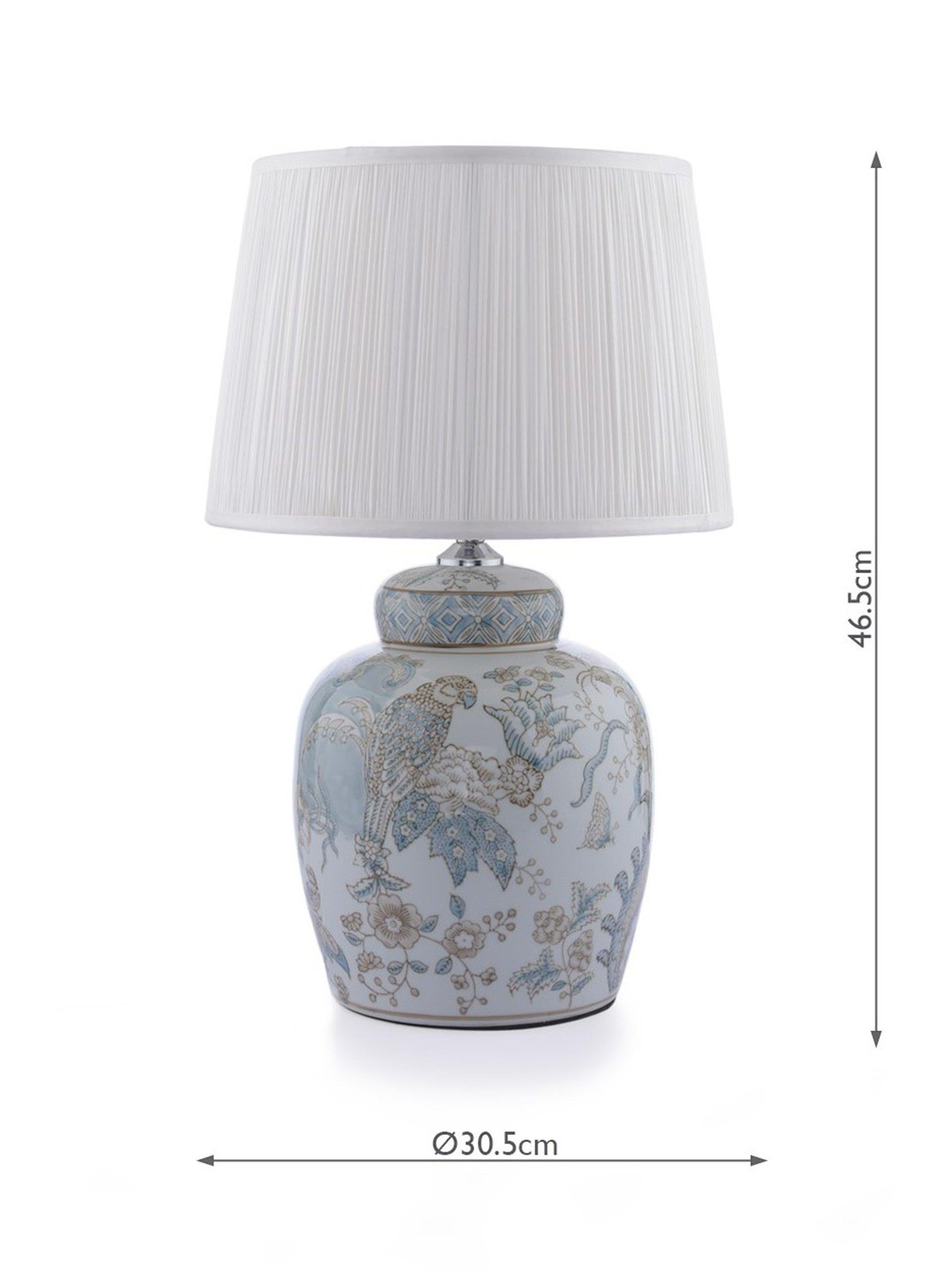 Laura Ashley Elizabeth ceramic table lamp with silk shade (British brand)