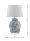 Laura Ashley Elizabeth ceramic table lamp with silk shade (British brand)