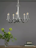 Laura Ashley Blake crystal ceiling light in clear and polished chrome, UK version
