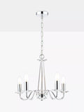 Laura Ashley Blake crystal ceiling light in clear and polished chrome, UK version