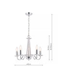 Laura Ashley Blake crystal ceiling light in clear and polished chrome, UK version