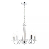Laura Ashley Blake crystal ceiling light in clear and polished chrome, UK version
