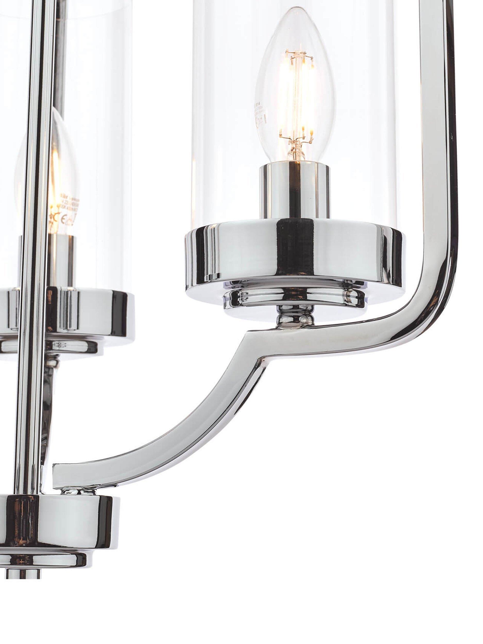 Laura Ashley 3 arm chandelier ceiling light polished chrome, UK version