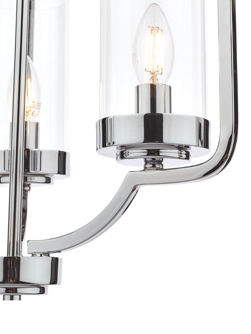 Laura Ashley 3 arm chandelier ceiling light polished chrome, UK version