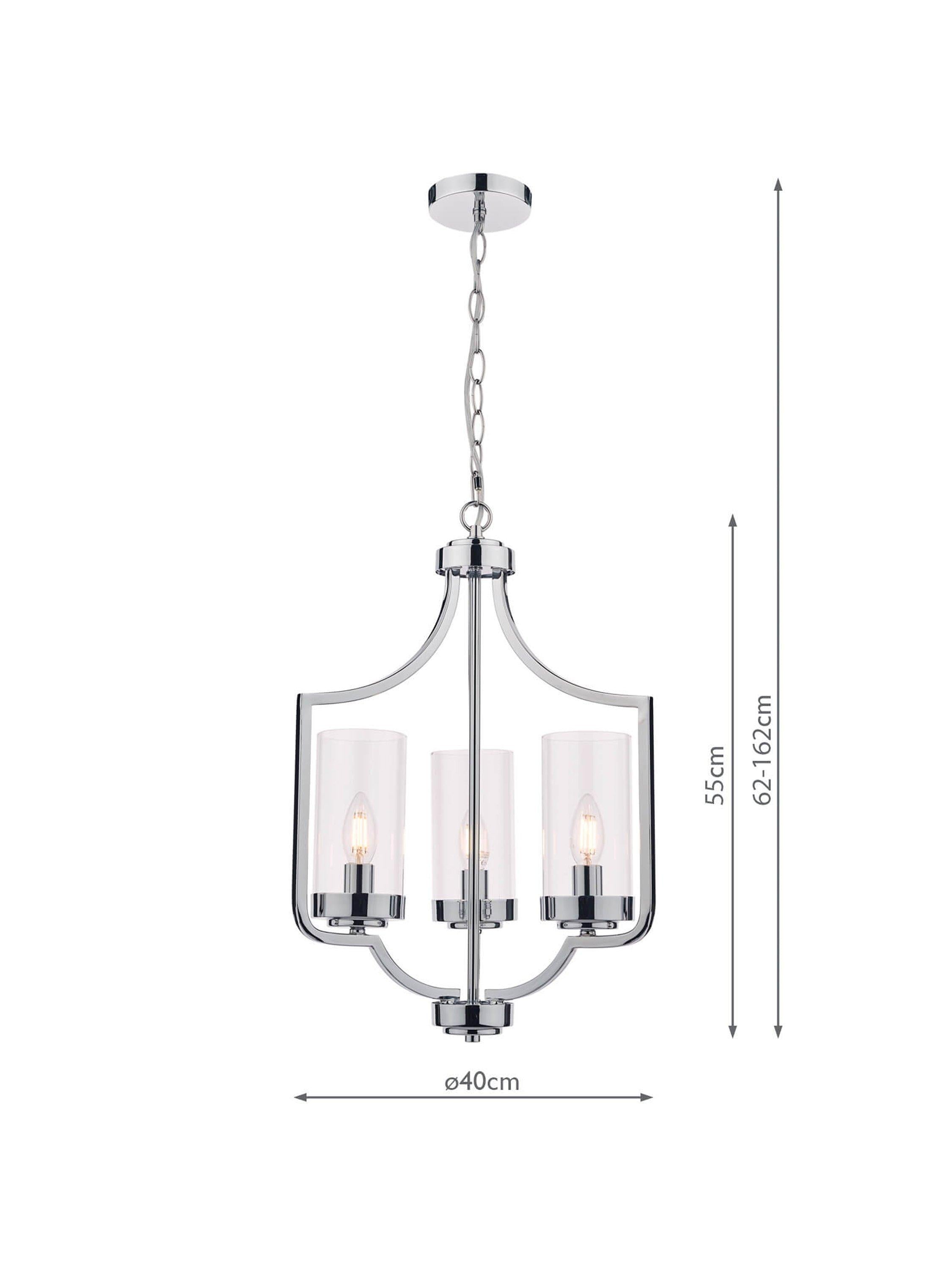 Laura Ashley 3 arm chandelier ceiling light polished chrome, UK version