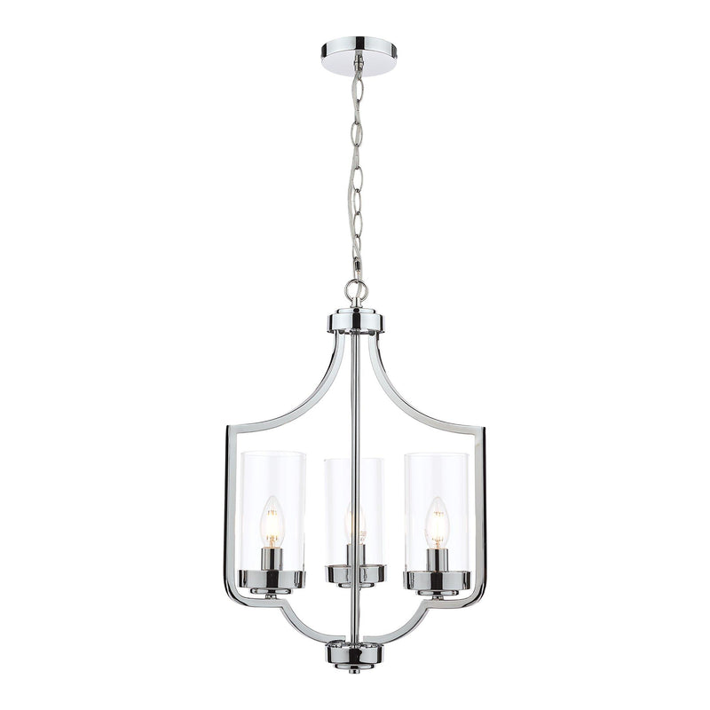 Laura Ashley 3 arm chandelier ceiling light polished chrome, UK version