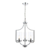 Laura Ashley 3 arm chandelier ceiling light polished chrome, UK version