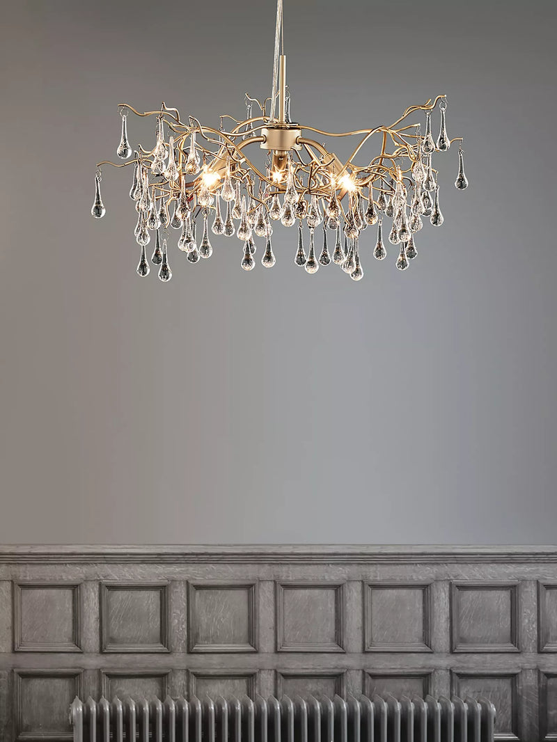 Laura Ashley Willow Crystal Branch ceiling light - British product