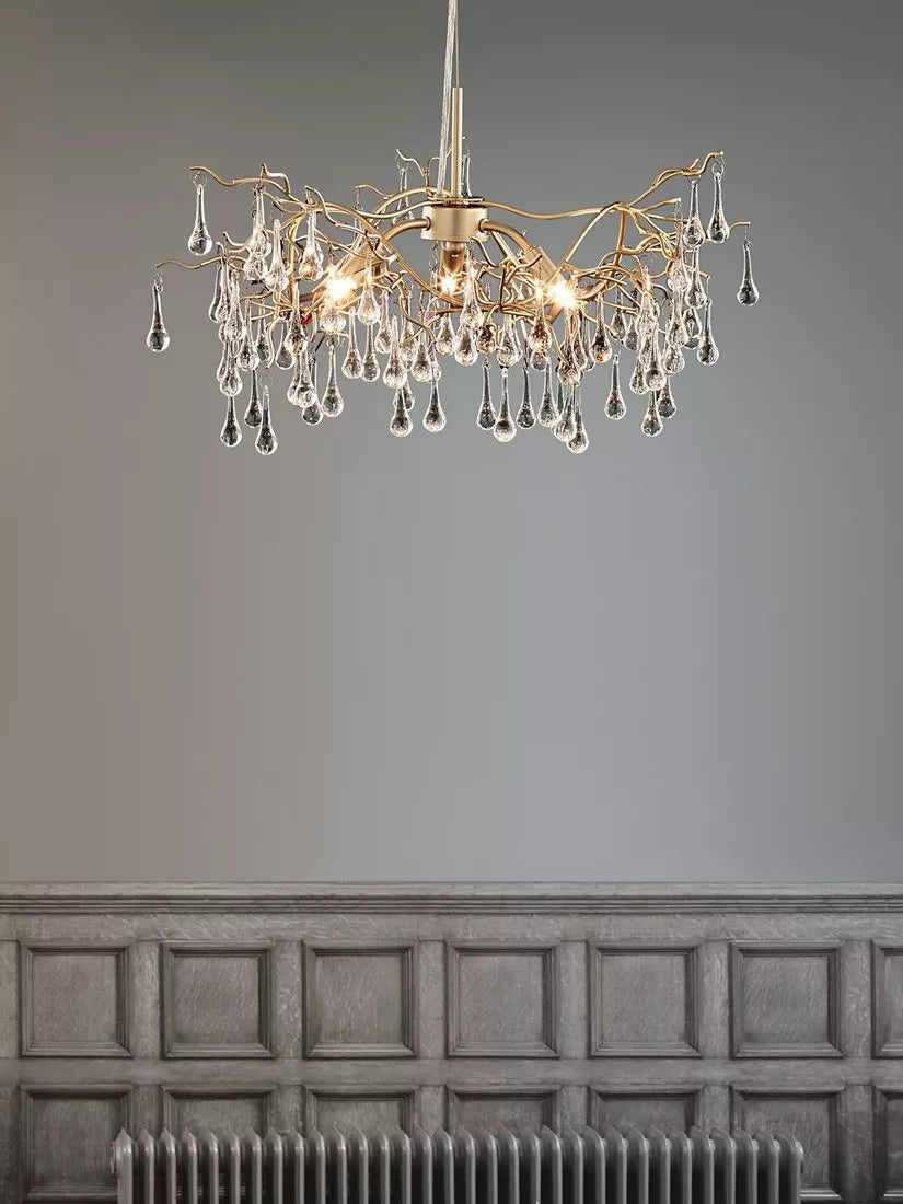 Laura Ashley Willow Crystal Branch ceiling light - British product