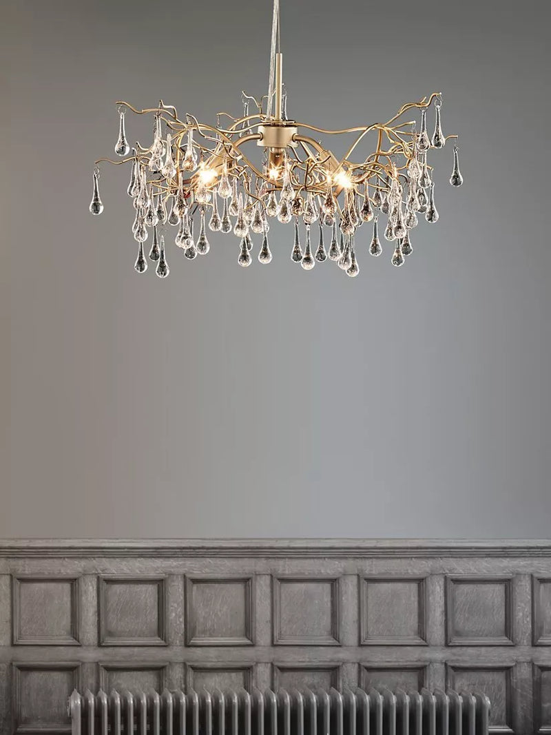 Laura Ashley Willow Crystal Branch ceiling light - British product