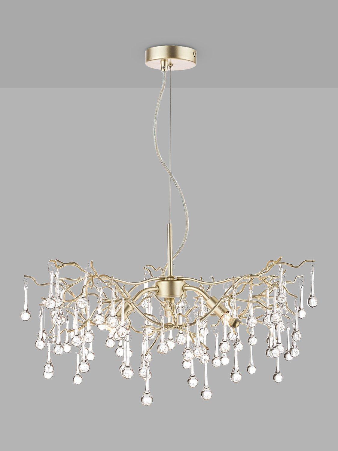 Laura Ashley Willow Crystal Branch ceiling light - British product