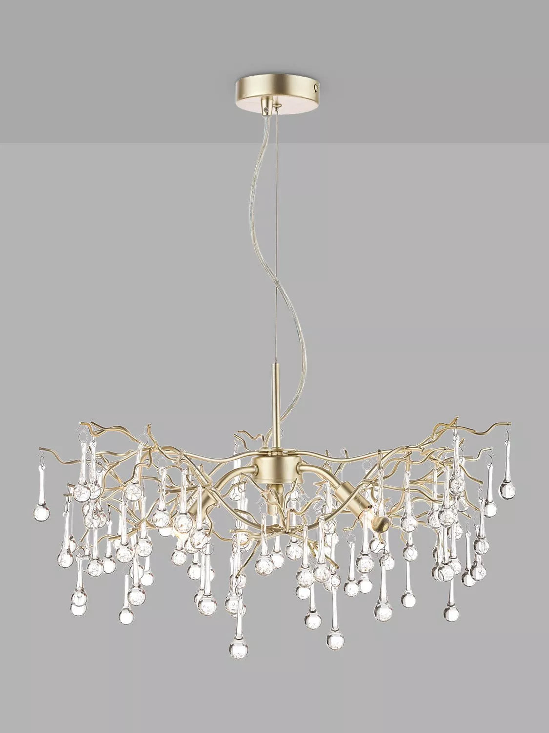 Laura Ashley Willow Crystal Branch ceiling light - British product