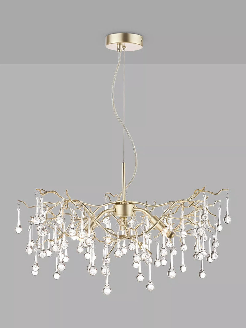 Laura Ashley Willow Crystal Branch ceiling light - British product