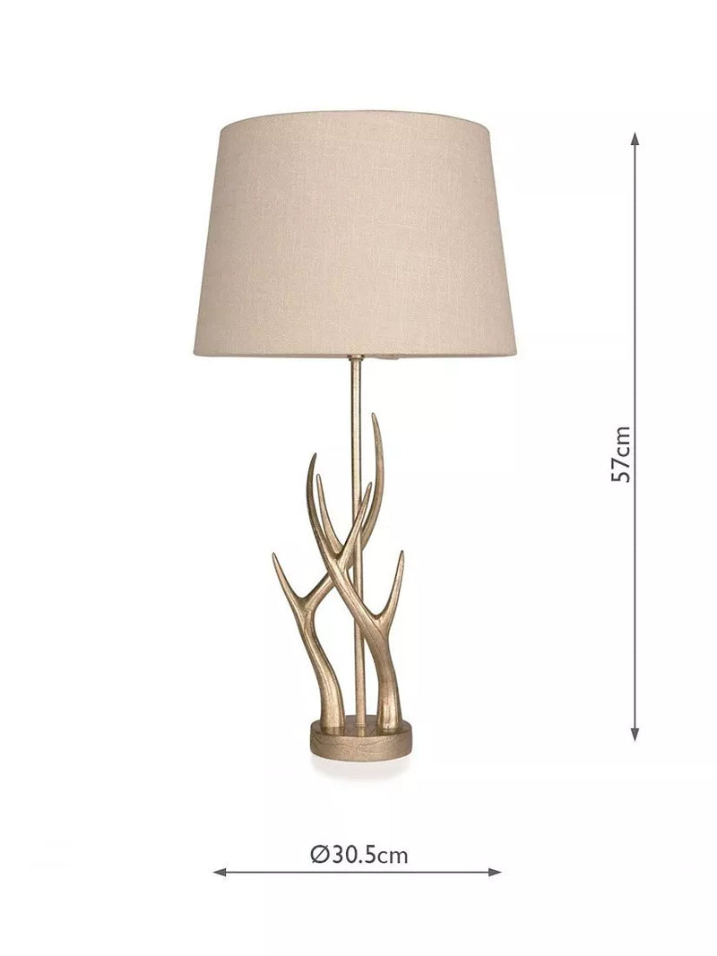 Laura Ashley antler table lamp champagne, UK version